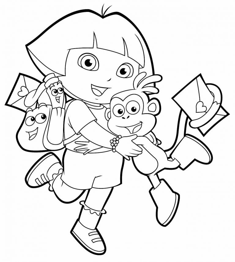 30 Desenhos De Dora Aventureira Para Pintar E Colorir Como Fazer Em Casa 9637