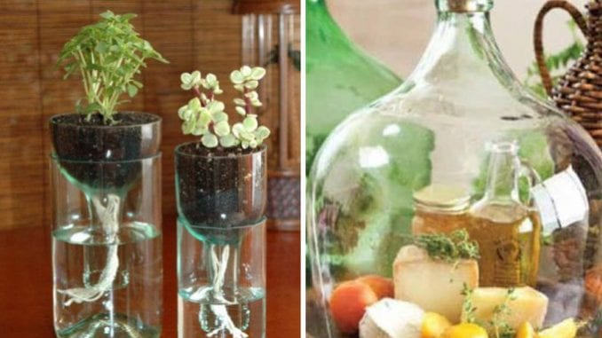 como reciclar garrafas de vidro