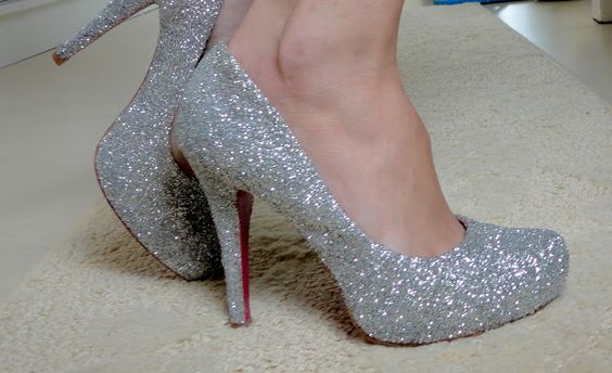 sapatos com glitter
