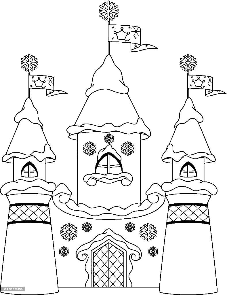 Desenho para colorir de Castelo