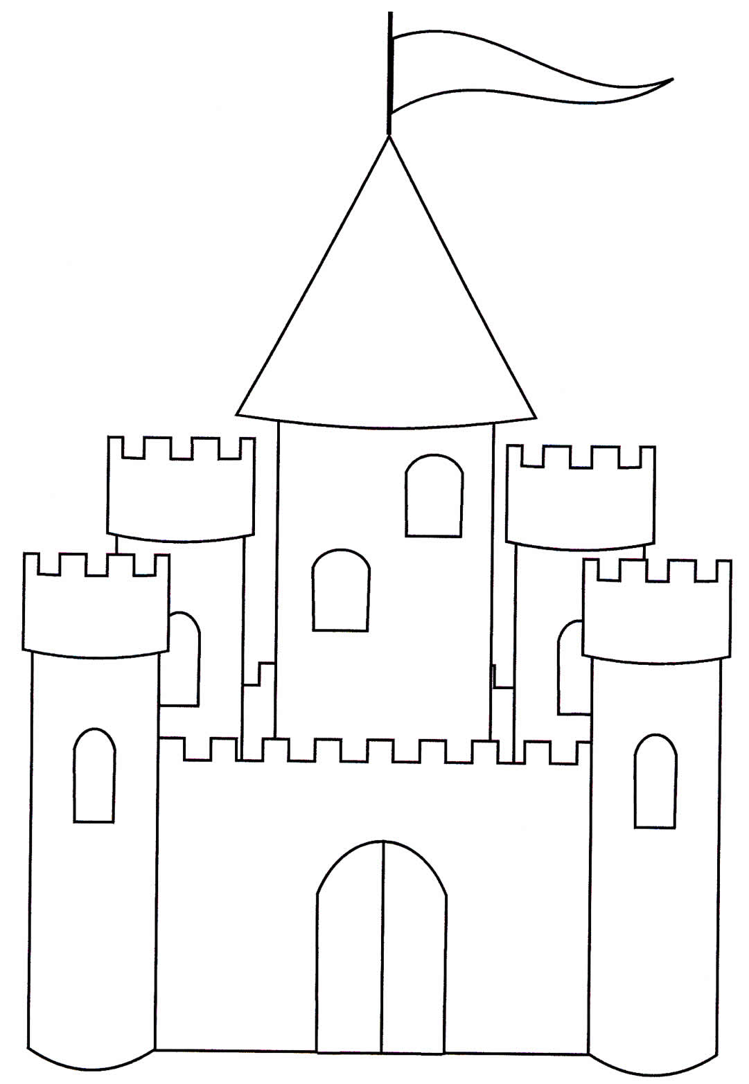 Desenho de Castelo para pintar