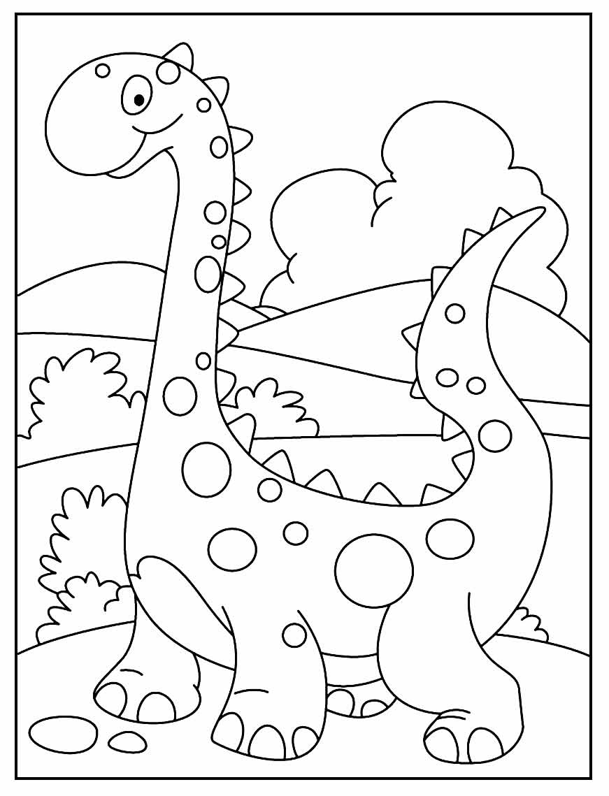 Página para colorir de Dinossauro