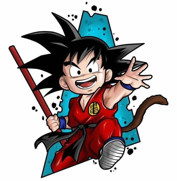 Desenho de Son Goku pintado e colorido por Ericksilva o dia 24 de