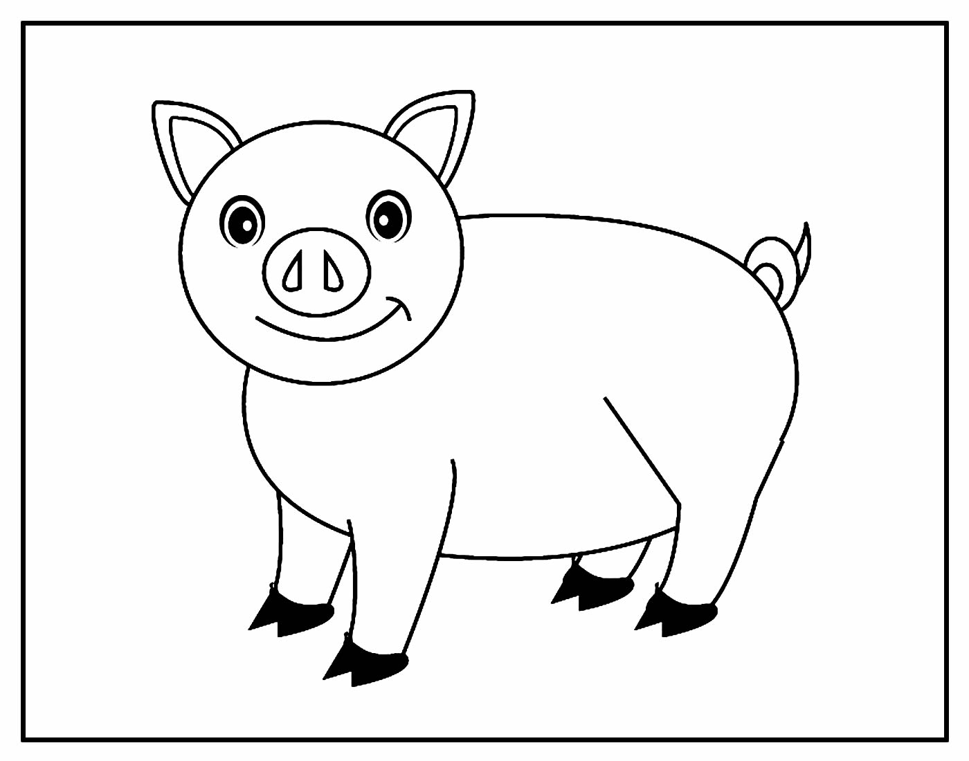 Desenho para pintar de Porquinho
