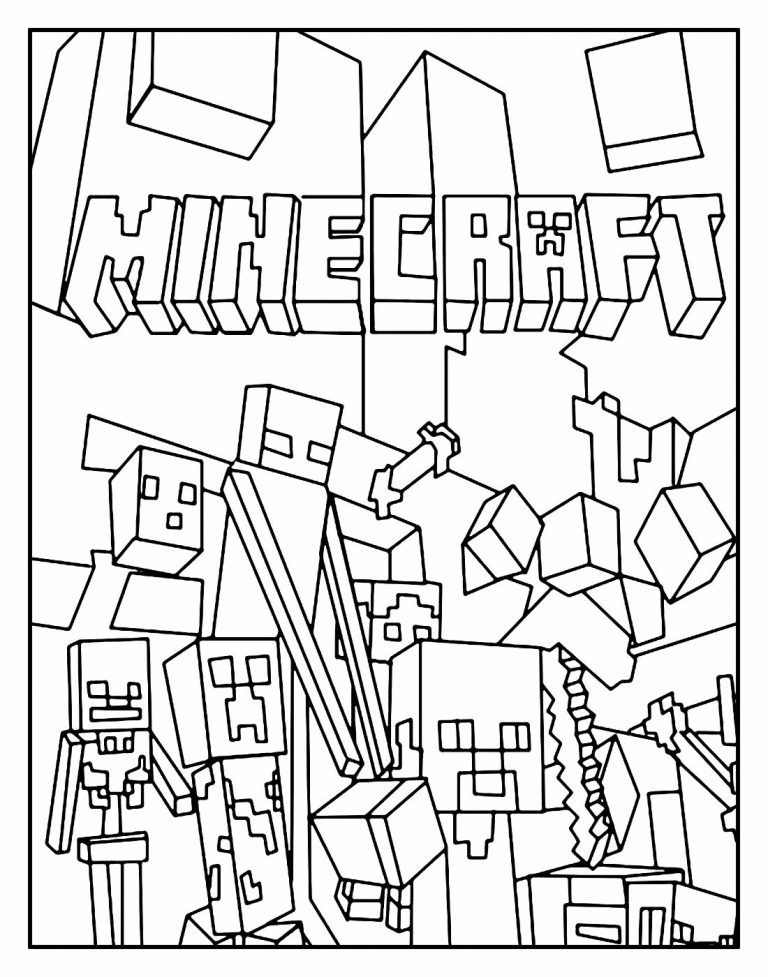 30+ Desenhos de Minecraft para imprimir e colorir - Como fazer em casa