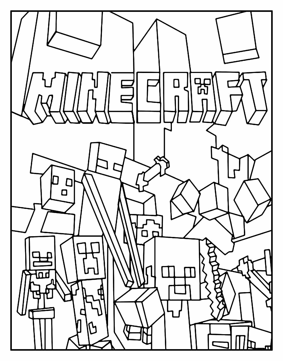 Minecraft para colorir e imprimir! –  – Desenhos para Colorir