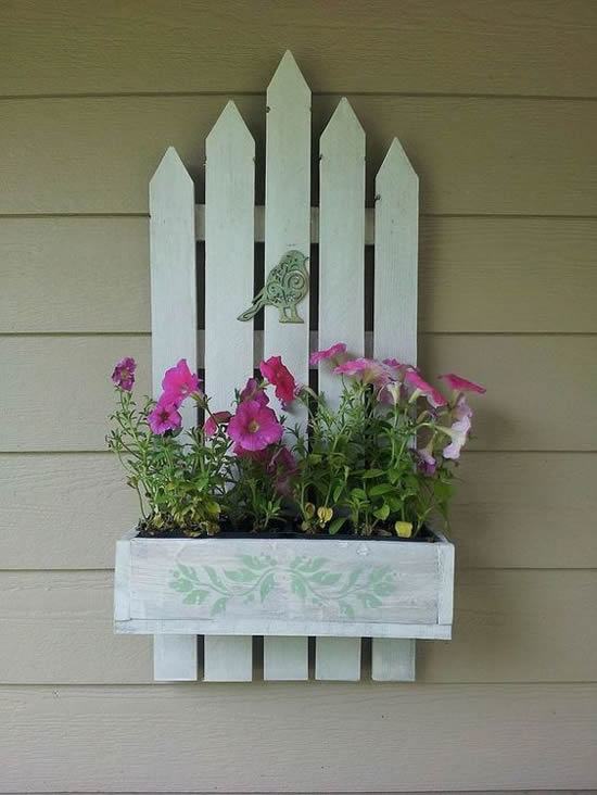 Painel de madeira para jardim vertical