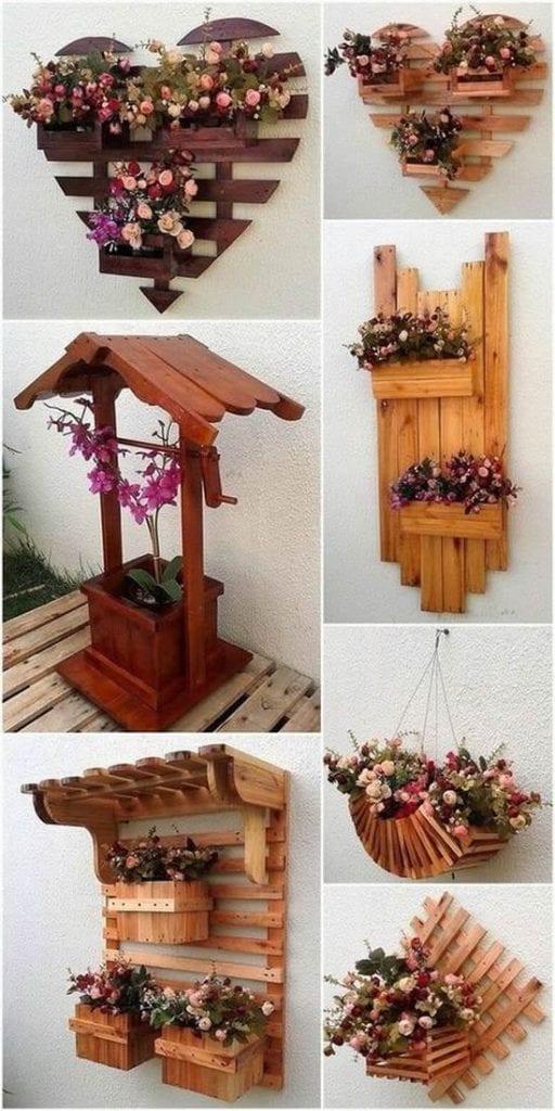 Painel de madeira para jardim vertical