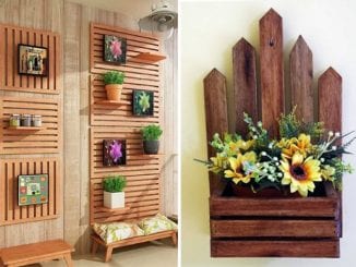 Painel de madeira para jardim vertical