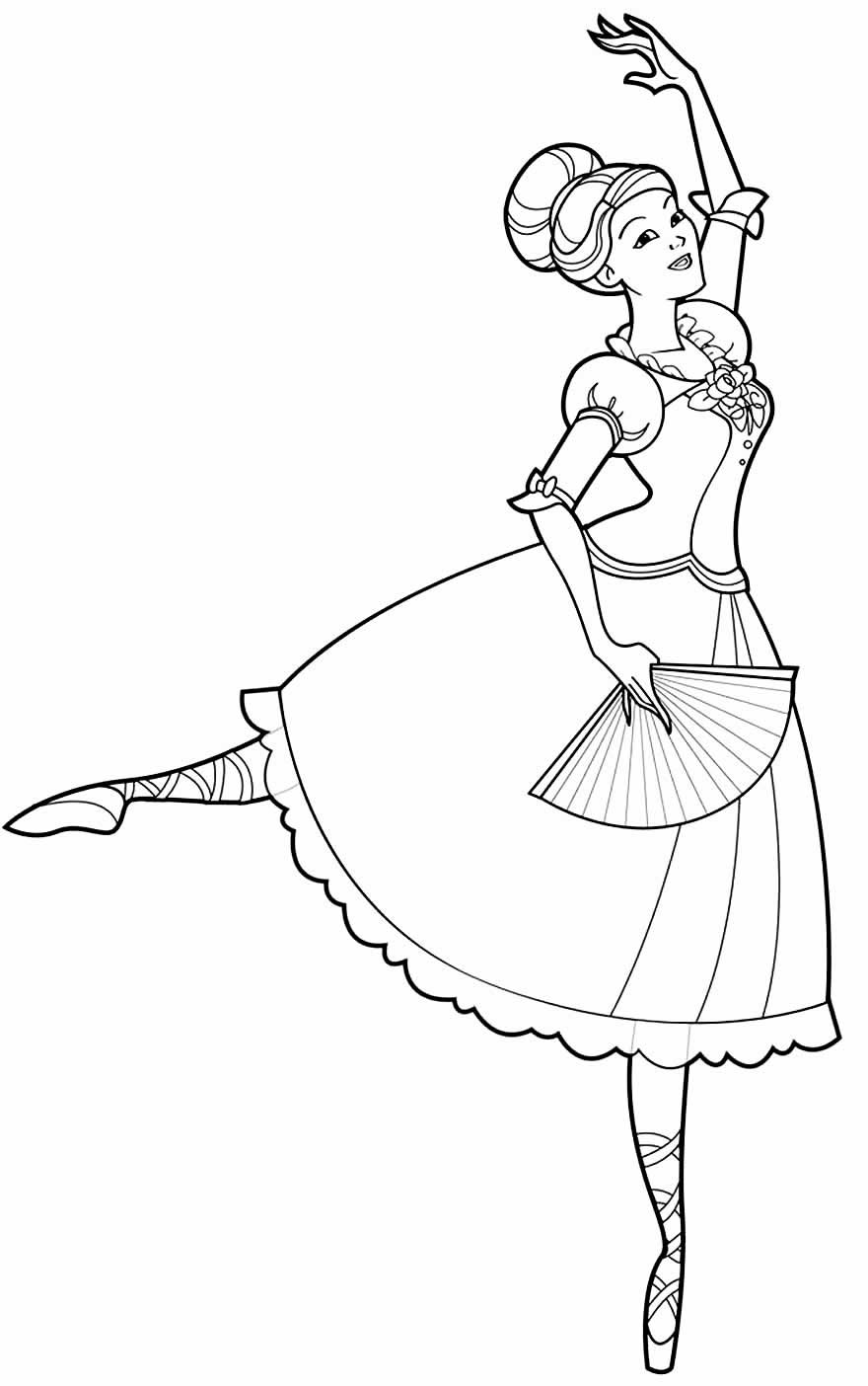 Desenho de Bailarinas para pintar