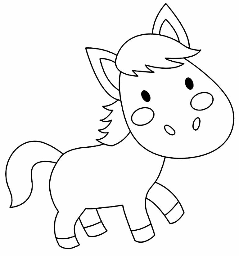 Desenho para colorir de cavalo