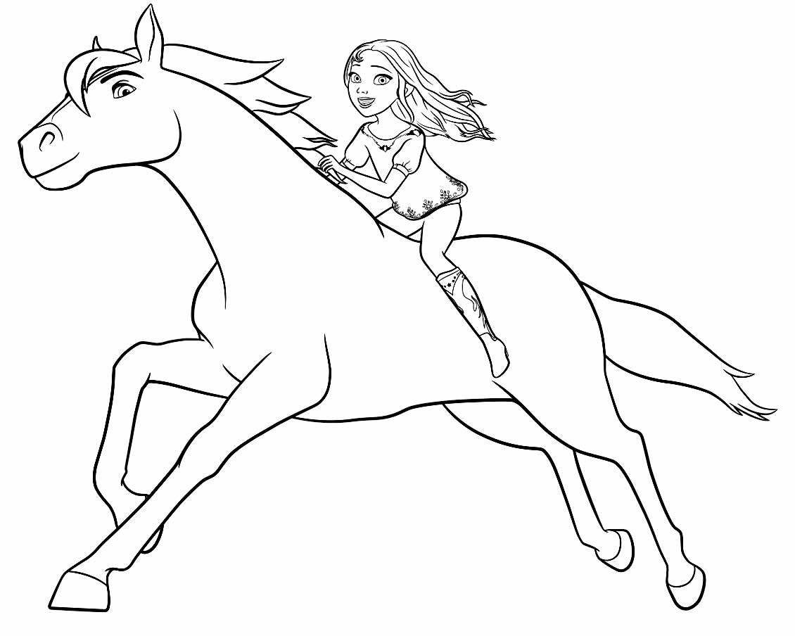 Desenho para pintar de cavalo