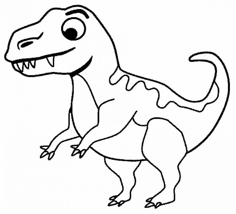 50+ Desenhos de T-Rex para colorir e imprimir | Como fazer em casa