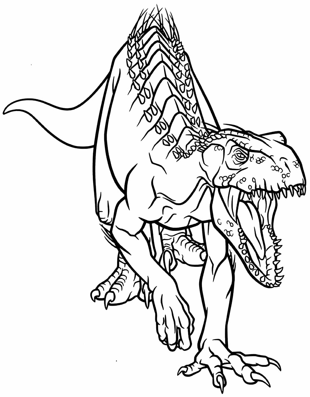 Rex Colorir Tiranossauro Trex Tyrannosaurus Imprimir Mewarnai ...