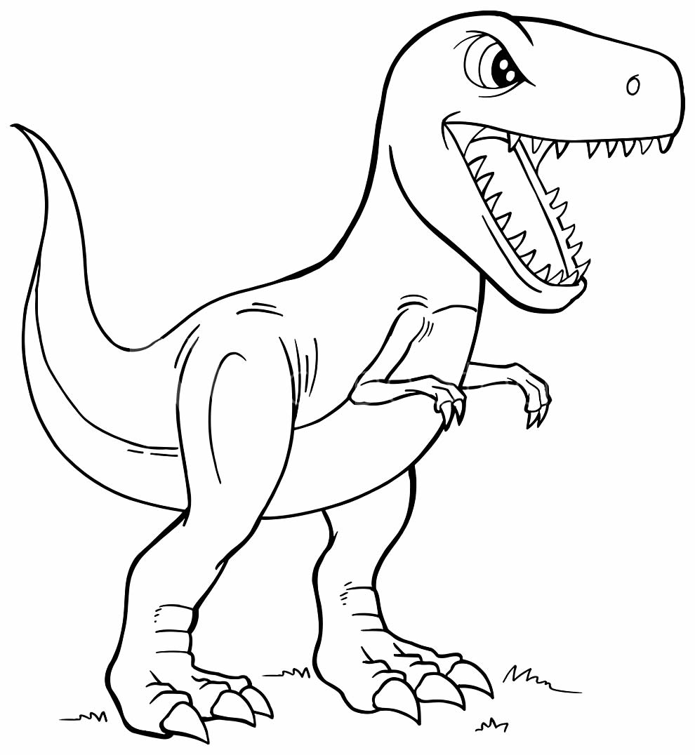 Desenho de T-Rex para pintar
