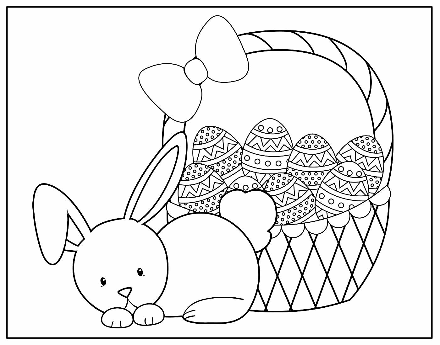 Desenho de Coelhinho da Páscoa