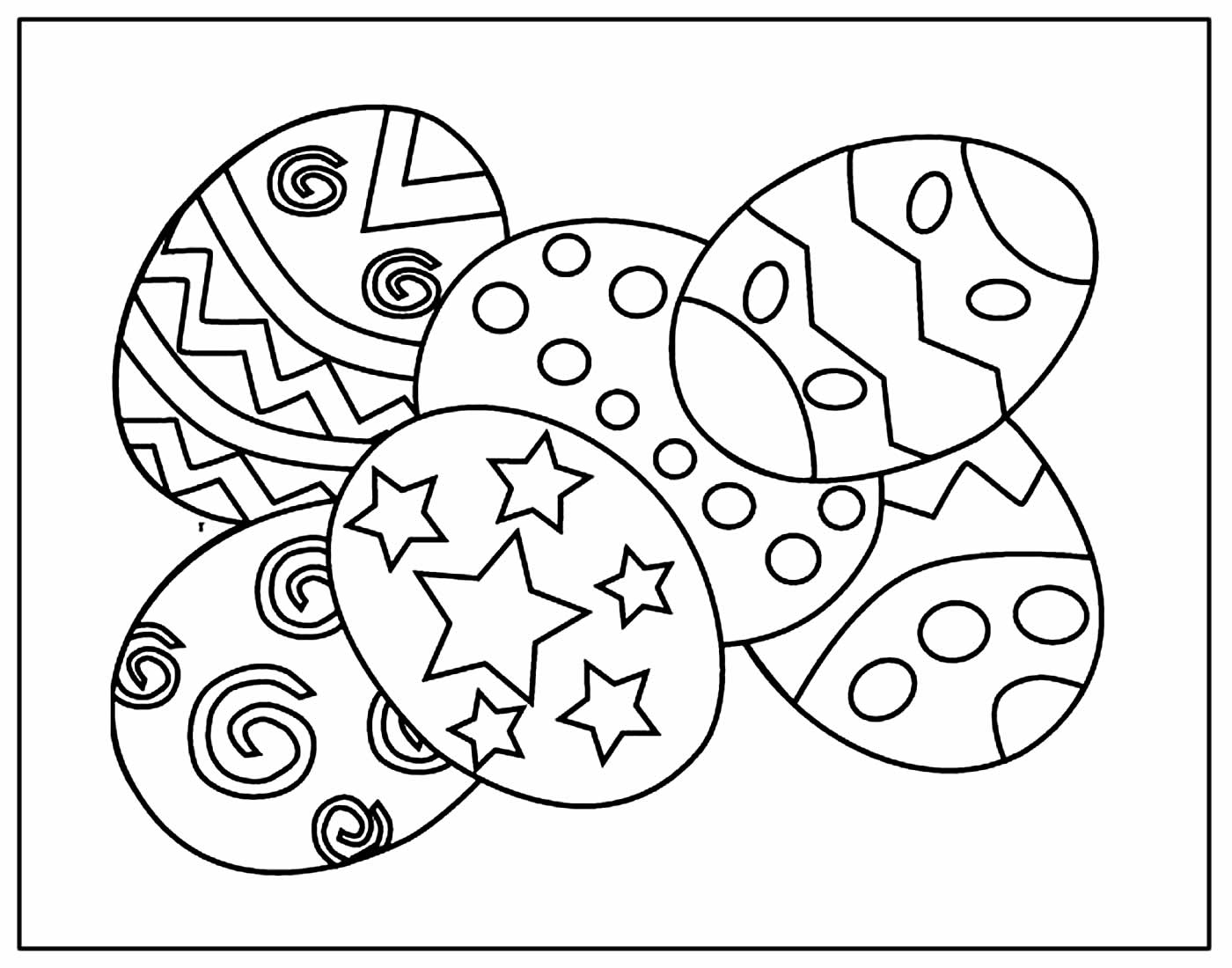 Desenho de Ovos de Páscoa para colorir