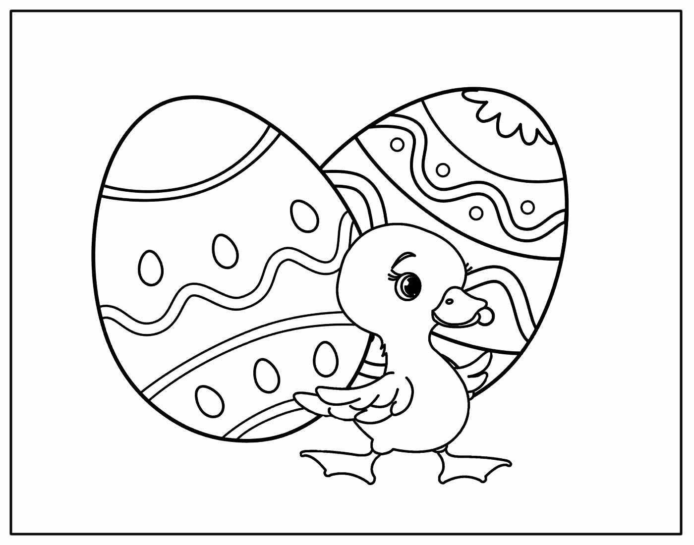 Desenho de Ovos de Páscoa