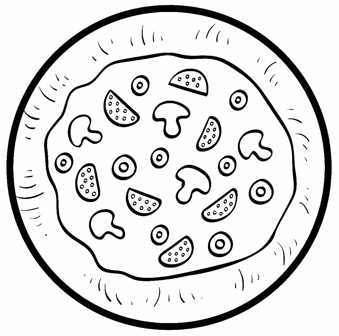 Pizza para colorir
