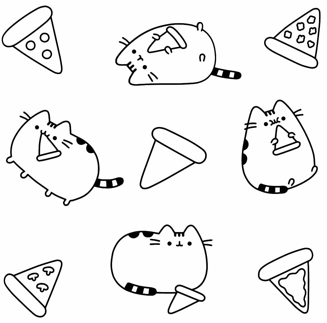 Desenhos de Pizzas para pintar e colorir