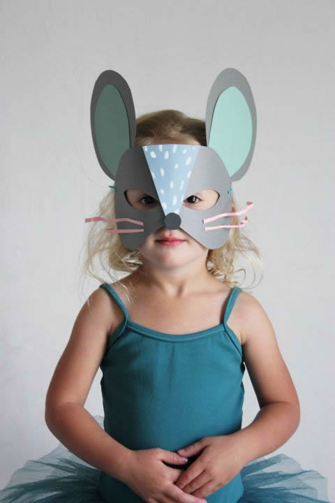 máscara infantil para carnaval