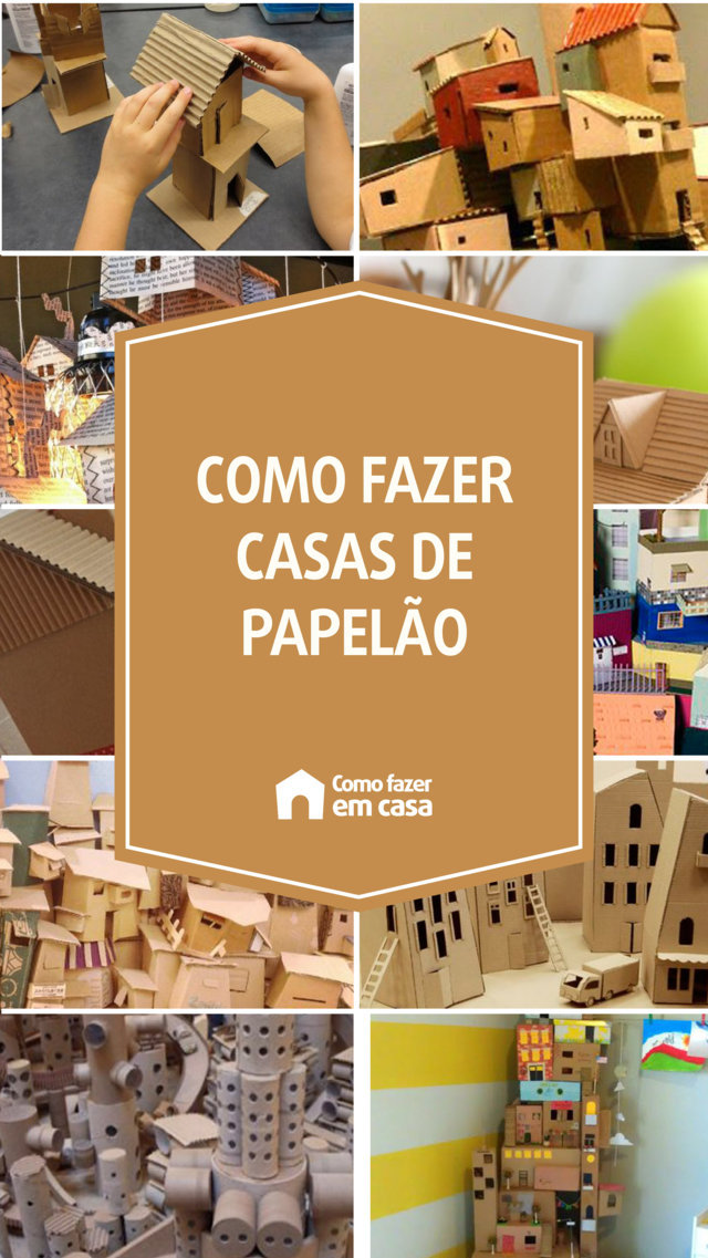 Como fazer casas de papelão - Como fazer em casa Lindas maquetes