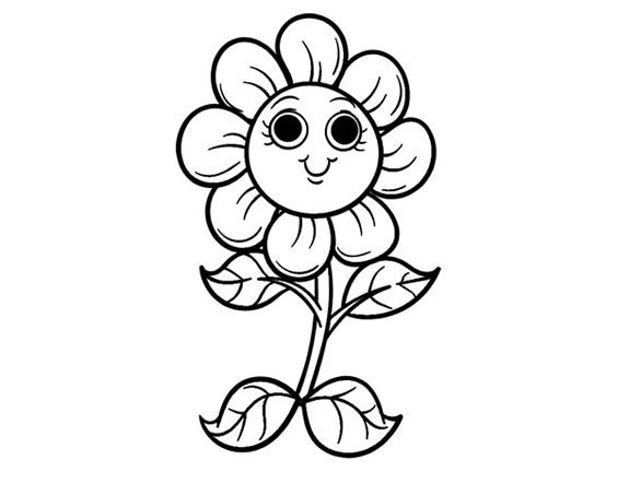 desenho de flor para colorir e imprimir
