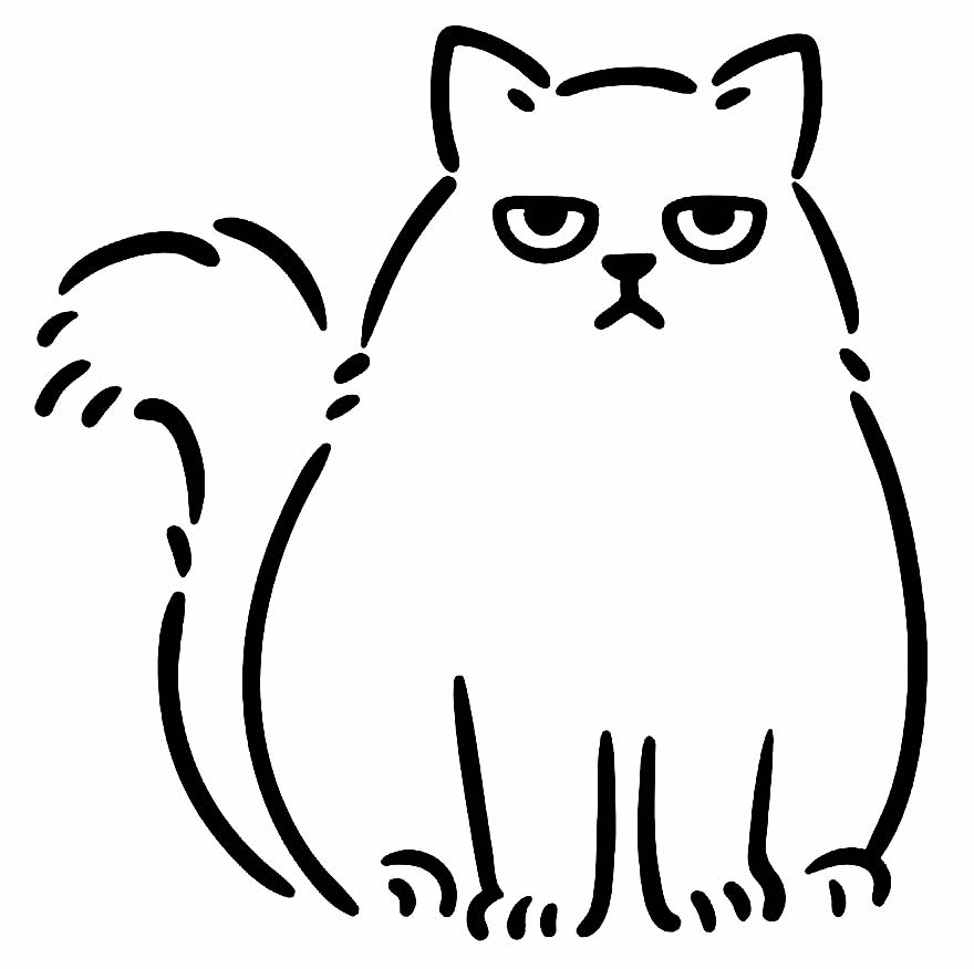 Lindo desenho de gatinho