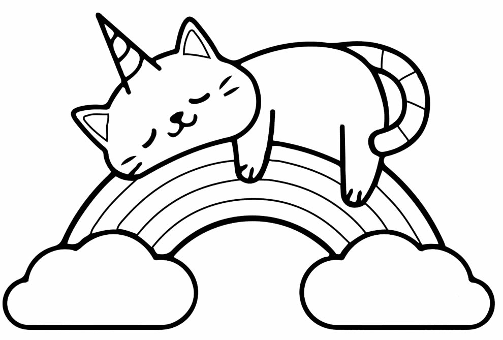 Imagem de gatinho para colorir