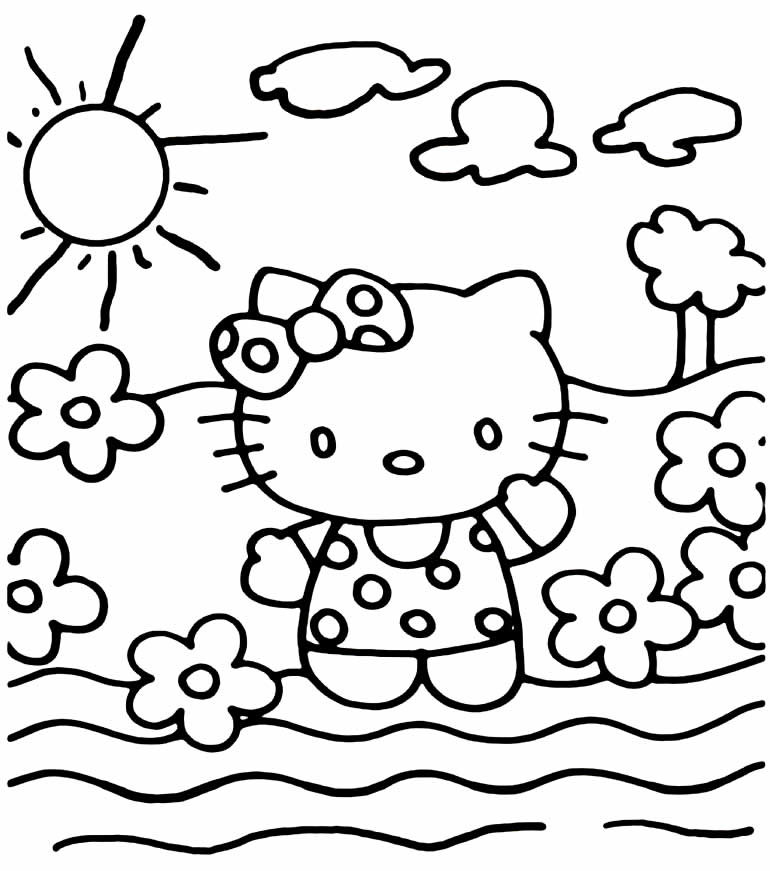 Imagem da Hello Kitty para pintar