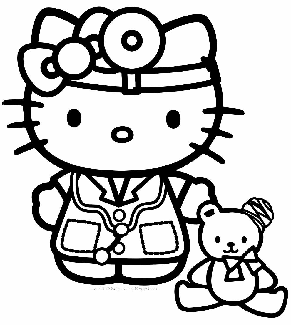 Imagem da Hello Kitty para colorir