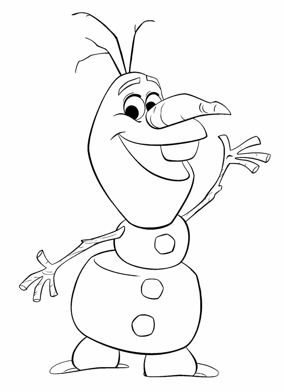 Desenho de Olaf para colorir
