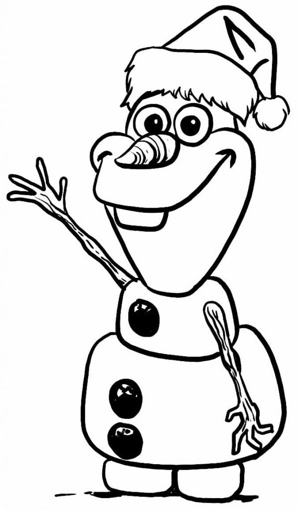 Desenho para pintar de Olaf