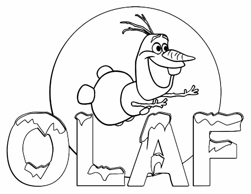 Desenho para colorir do Olaf