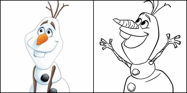 Desenhos para colorir do Olaf