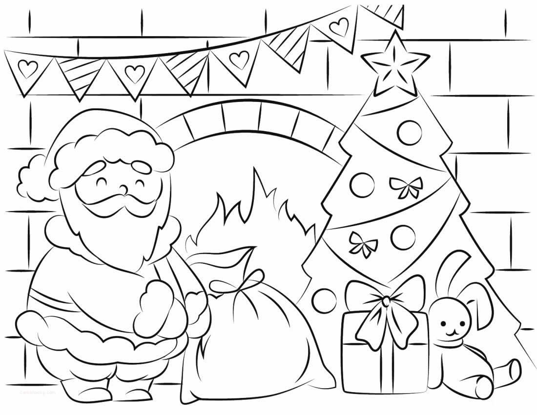Desenho de Papai Noel para colorir