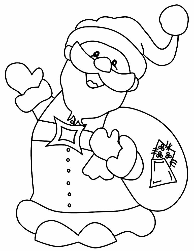 Desenho para pintar de Papai Noel