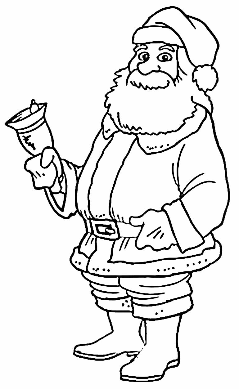 Desenho fofo de Papai Noel para colorir