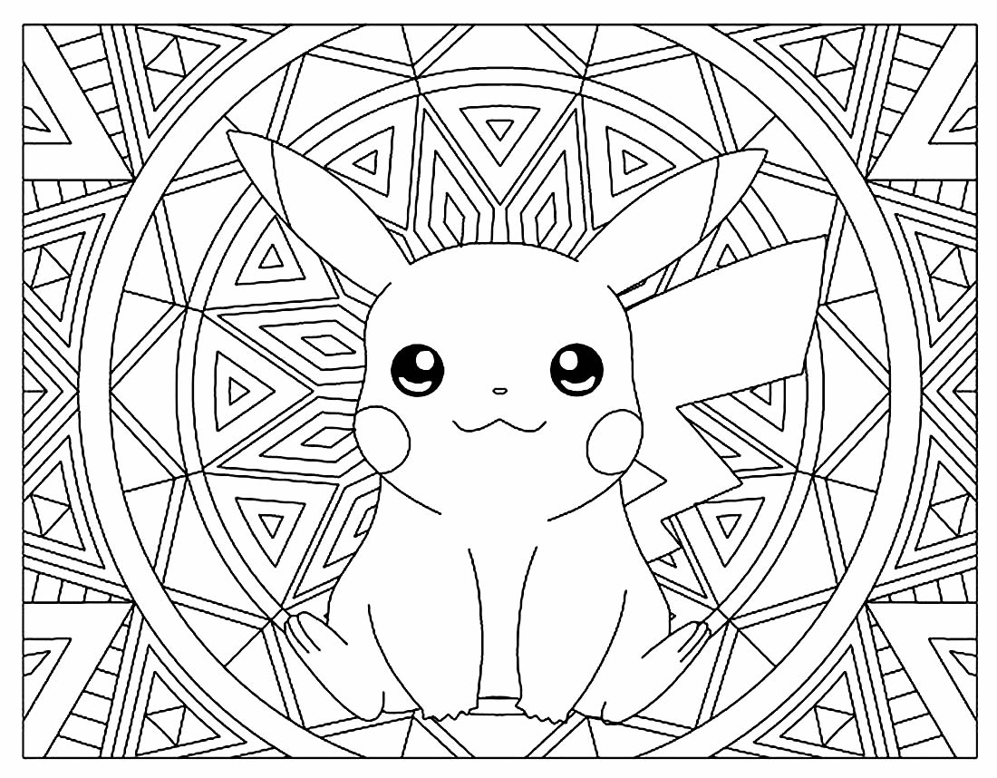 Desenho para colorir de Pikachu