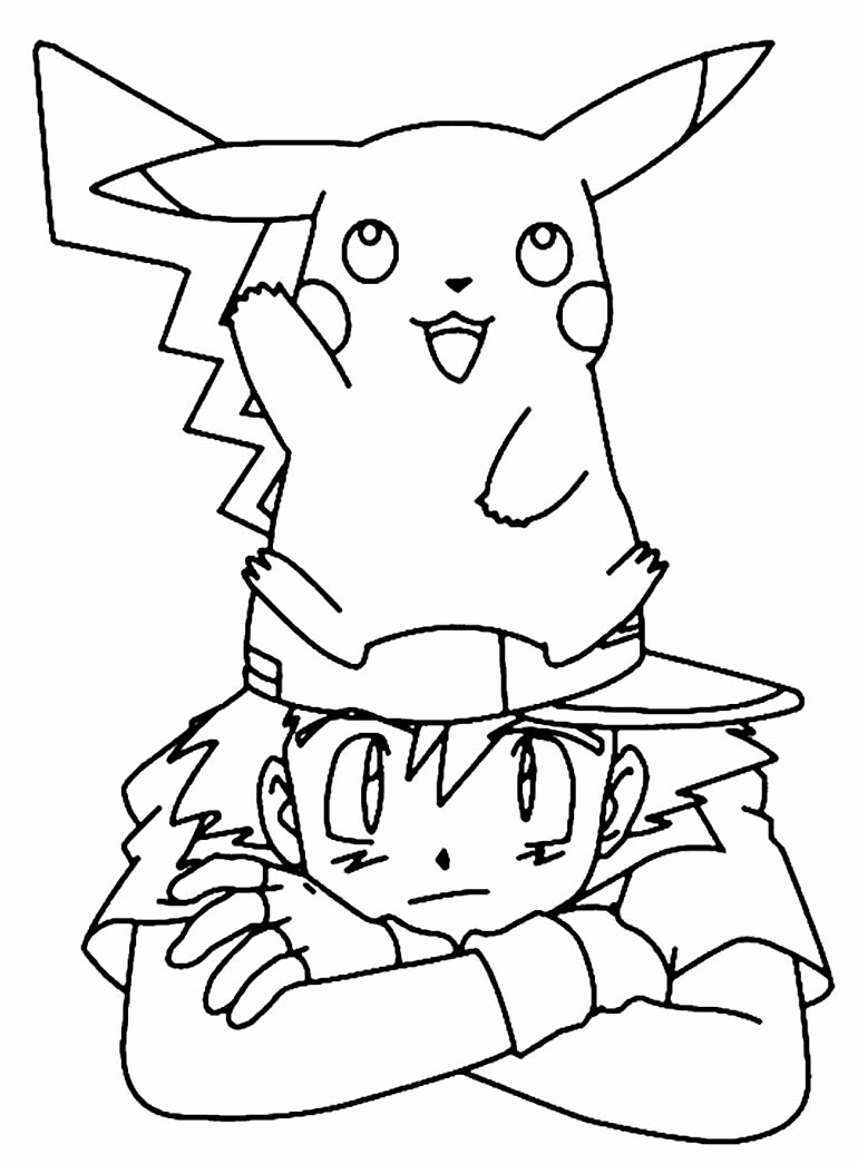 Desenho para colorir de Pikachu