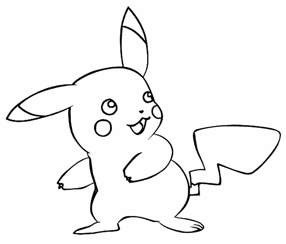 Desenho para pintar de Pikachu