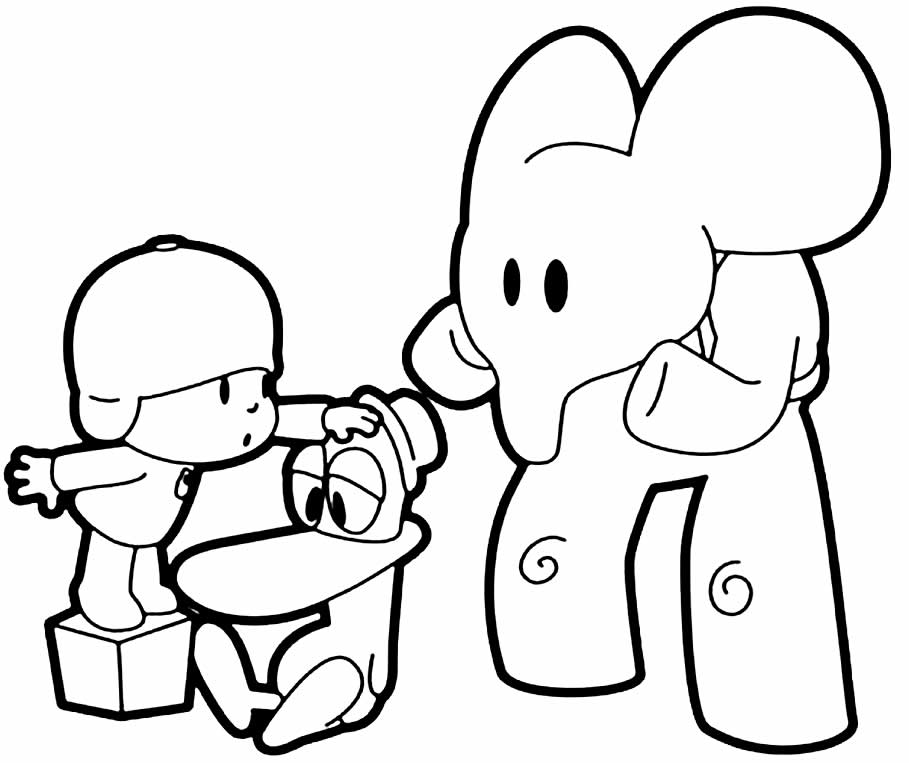 Imagem para colorir de Pocoyo