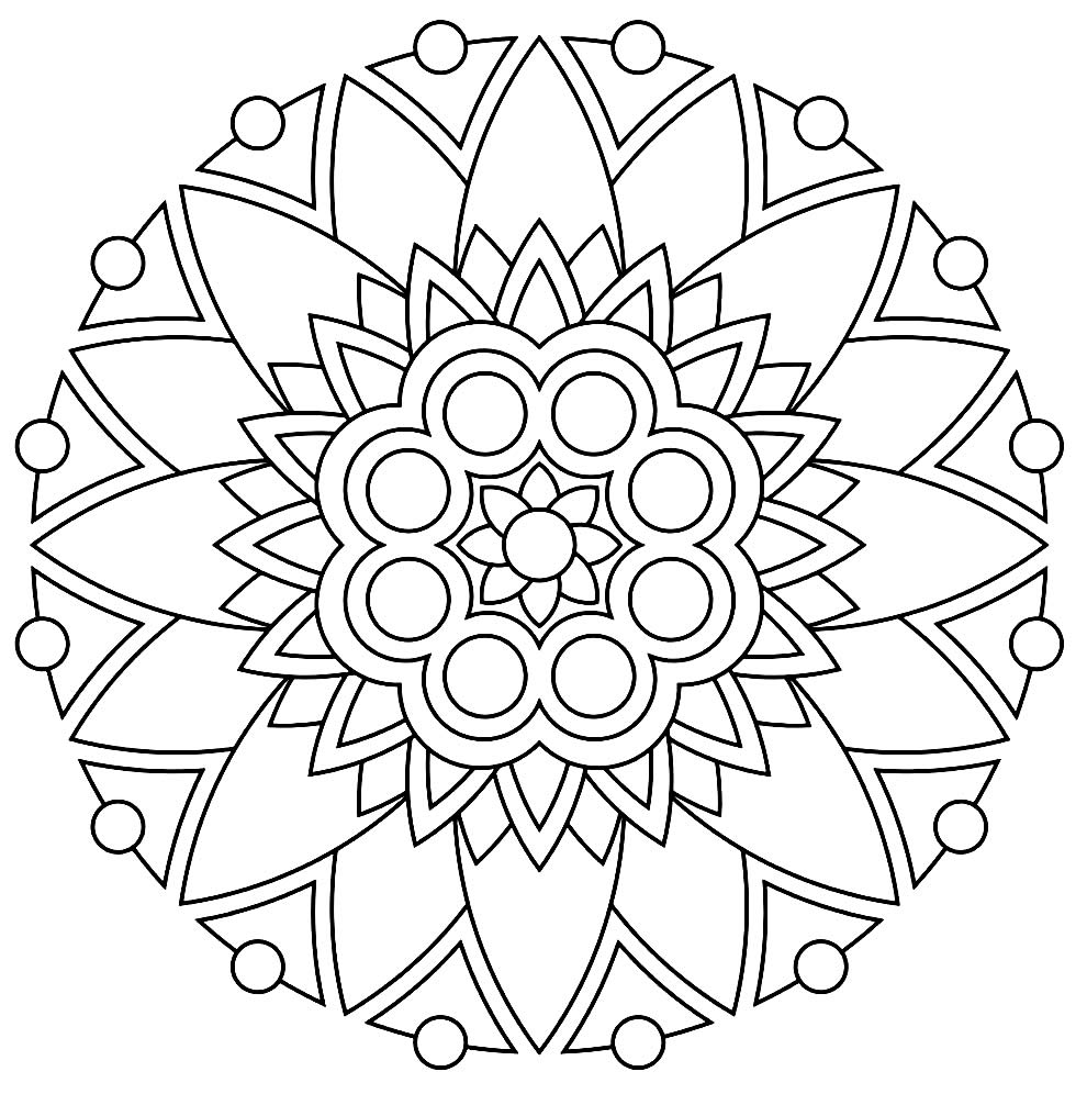 Desenhos de Mandala para colorir - Bora Colorir