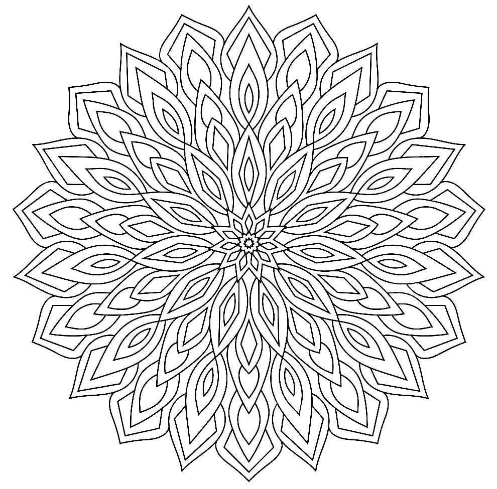 Desenho lindo de Mandala para pintar