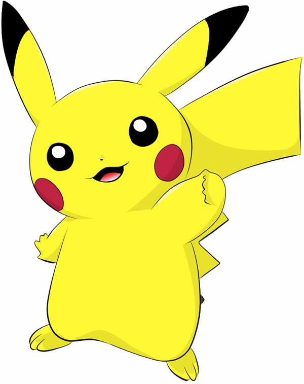 Desenho de Pikachu com bigode pintado e colorido por Demi o dia 17