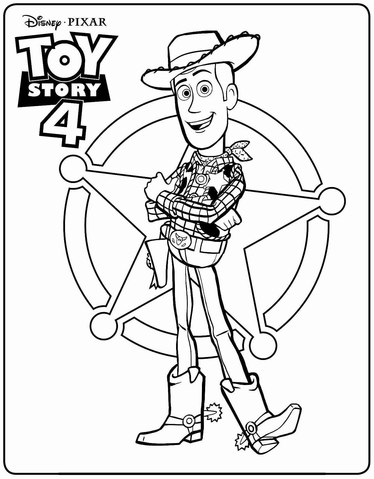 Desenho para pintar de Toy Story 4