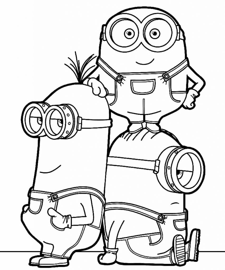 50+ Desenhos dos Minions para colorir | Como fazer em casa
