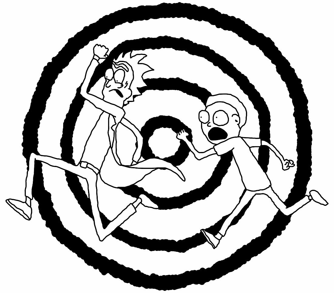 Imagem de Rick e Morty para colorir