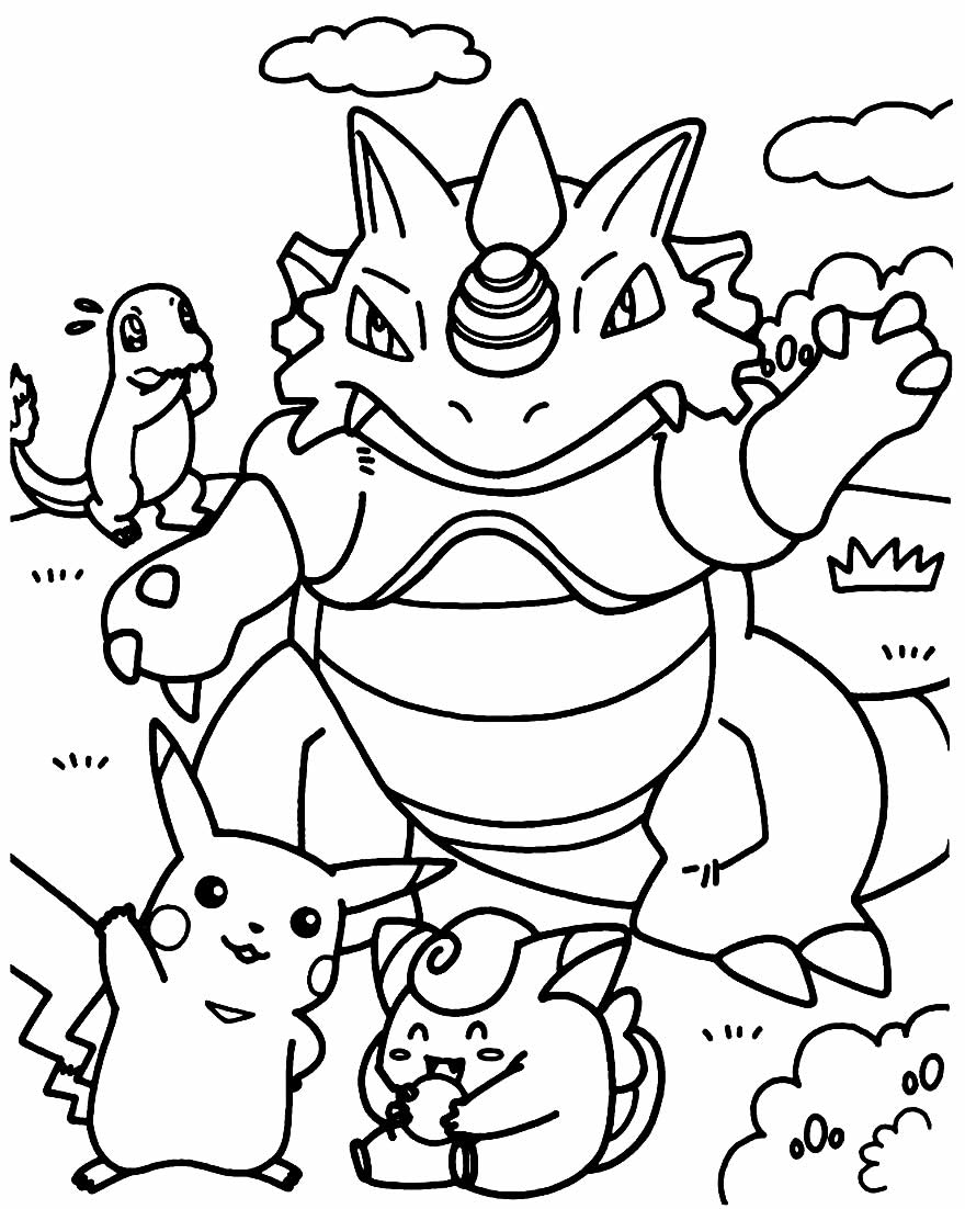 Desenho de Pokémons para colorir