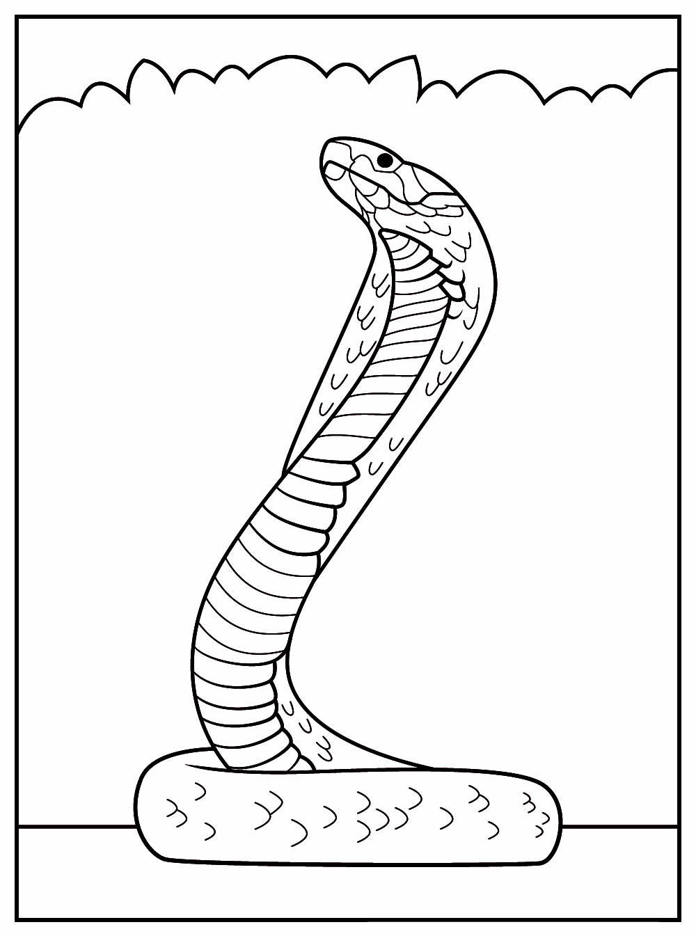 Desenho de cobra para colorir